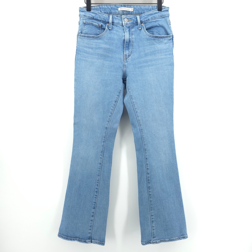 Levis 725 Women High Rise Bootcut 30 Light Blue Denim Jeans